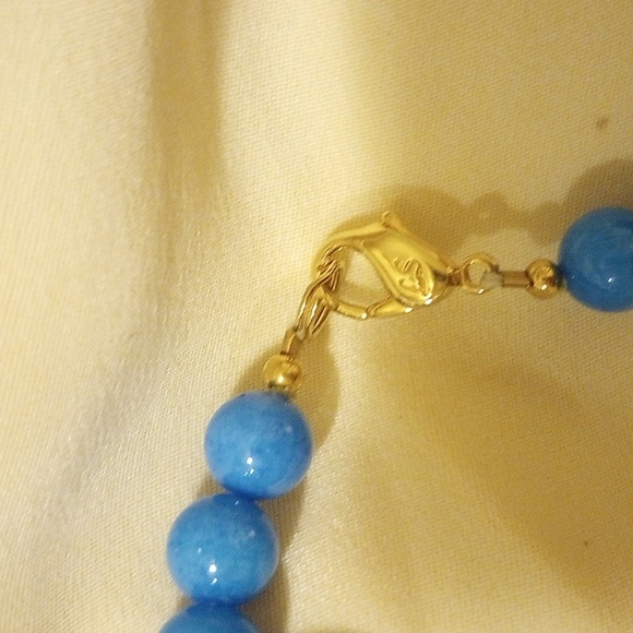 Lee Sands LS turquoise tone necklace - Picture 2 of 3